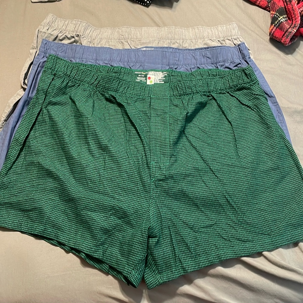 Banana Republic Green and Black Plaid Boxers